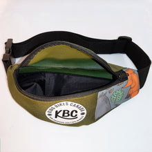 Kids Hip Bag, Fanny Pack, Canada made with waterproof olive woodland animal fabric inside