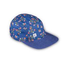 blue floral 5 panel adult hat