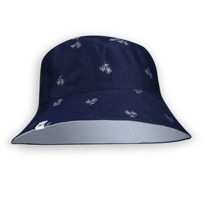 XS-Unified navy blue kids reversible bucket hat