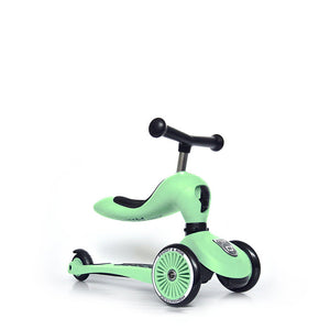 Scoot and Ride, Highway Kick 1, first 2 in 1 balance bike and scooter, Kiwi green