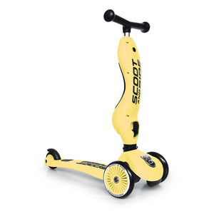 Scoot and Ride, Highway Kick 1, first 2 in 1 balance bike and scooter, yellow lemon