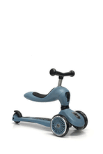 Scoot and Ride, Highway Kick 1, first 2 in 1 balance bike and scooter, steel blue