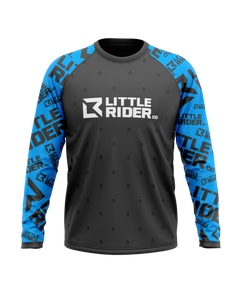 Little rider Co Kids Bike Jersey Rad Blue Front