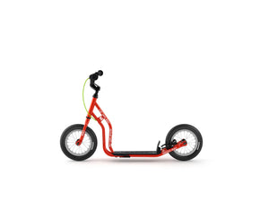 Red Yedoo kids scooter, kick bike with air tires 