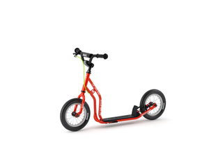 Red Yedoo kids scooter, kick bike with air tires  