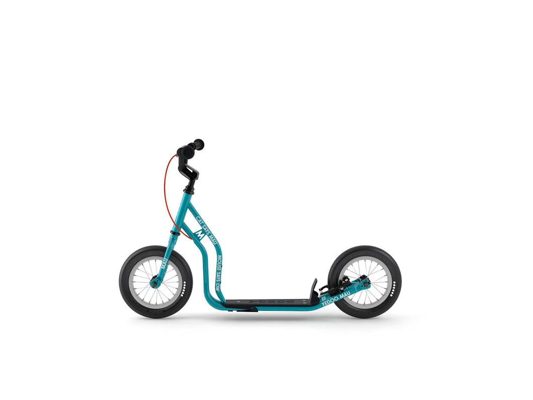 Teal Blue Yedoo kids scooter, kick bike with air tires  