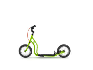 green kids scooter, kickbike 