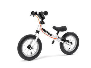 Yedoo OneToo with breaks Balance Bike Strider in white with air tires