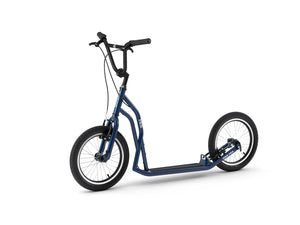 Blue adult S1616 Yedoo scooter, kickbike 3/4 view