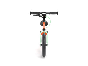 Red Orange Mint Yedoo TooToo child's balance bike - similar to Strider run bike for kids
