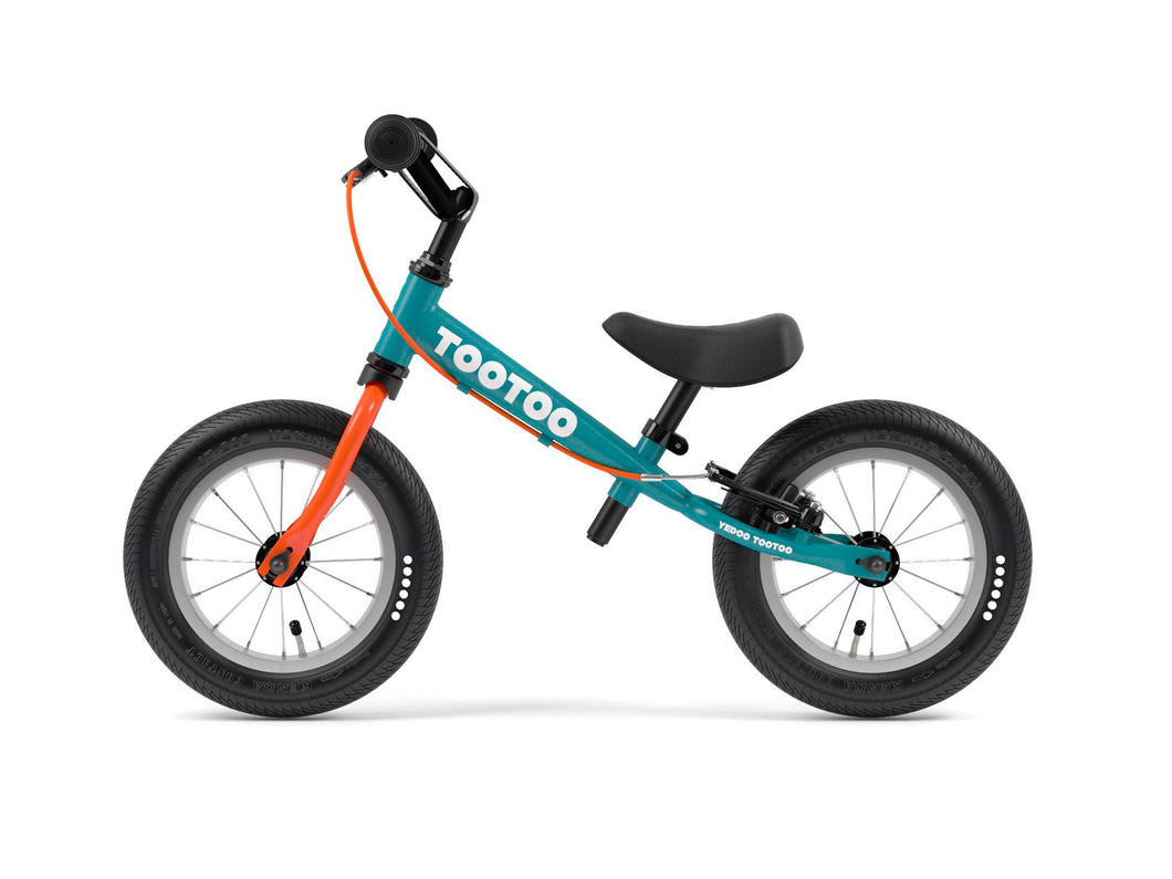 Yedoo TooToo best balance bike, Strider, run bike in Teal Blue Orange  with breaks and air tires
