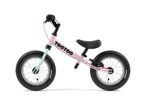 Yedoo TooToo best balance bike, Strider, run bike in pink mint with breaks and air tires