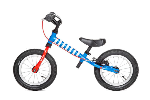 Happy Sailor blue white and red Yedoo TooToo child's balance bike with air tires - similar to Strider run bike for kids