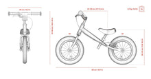 Specs for Yedoo TooToo child's balance bike - similar to Strider run bike for kids