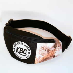 Kids Hip Bag, Fanny Pack, Canada made with waterproof black and Owl fabric