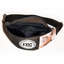 Kids Hip Bag, Fanny Pack, Canada made with waterproof black and Owl fabric, inside