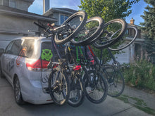 Lolo Rack - The best 6 bike vertical rack in grey with mountain bike, kids bike dirt jumper and road bike