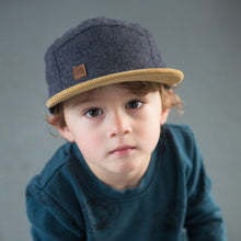 Kid with Wool 5 panel wool kids hat by XS Unified